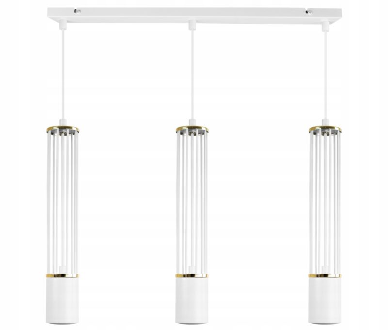 Lampa sufitowa wisząca Light Home LH Aria 3x GU10 biały/złoty 1szt.