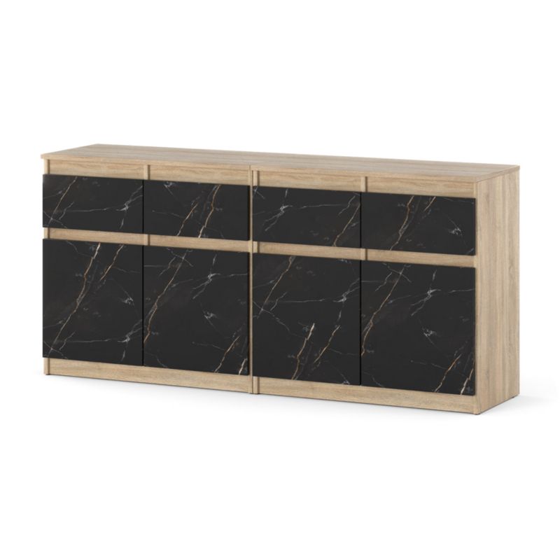 Komoda Hurtownia-Mebli Szuflady 4 Olia Mini 160cm Dąb Sonoma San Sebastian 160x35x75 cm 1szt.