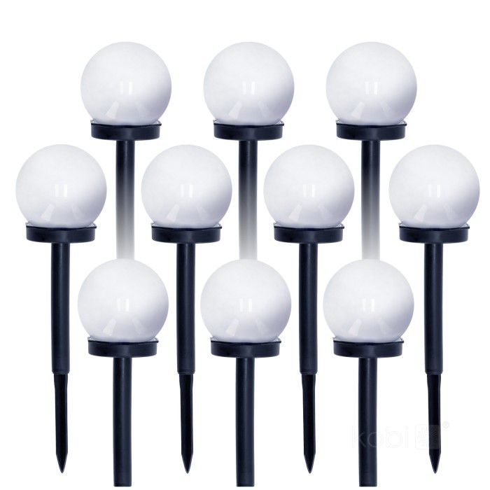 Słupek ogrodowy solarny LED Kobi 6500K IP44 10szt.