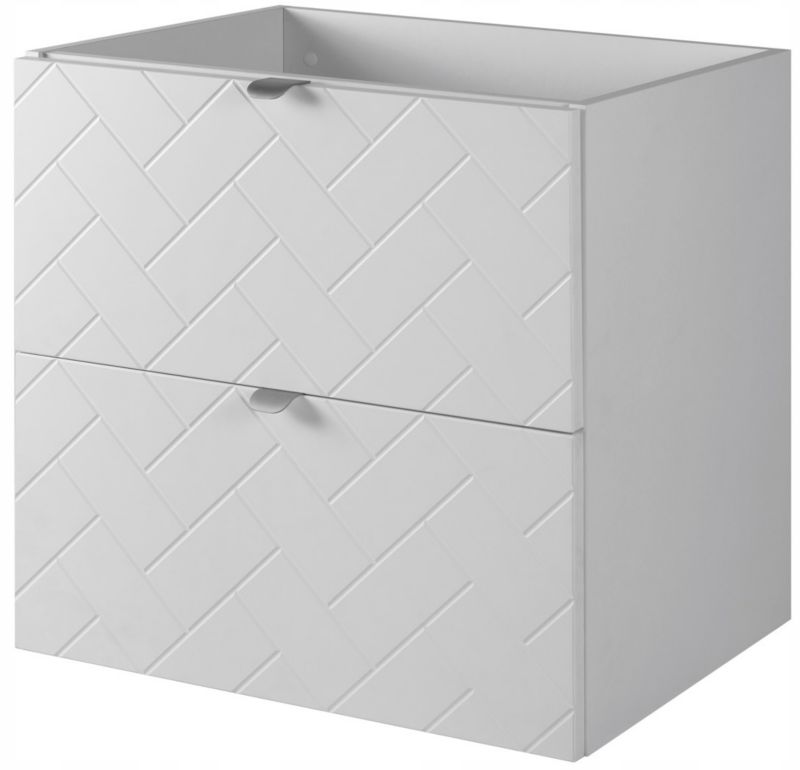 Szafka pod umywalkę Furnidea 60 cm biała wisząca frezowana Trend 1 szt.