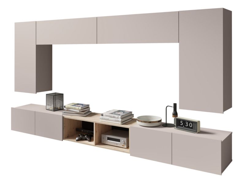 Meblościanka MIRJAN 24 Calabrini XXIII kaszmir + dąb artisan 1 kpl.