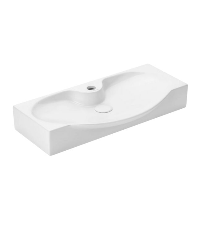 Umywalka nablatowa Uptrend KIKI biały połysk, z otworem na baterię 1 szt.