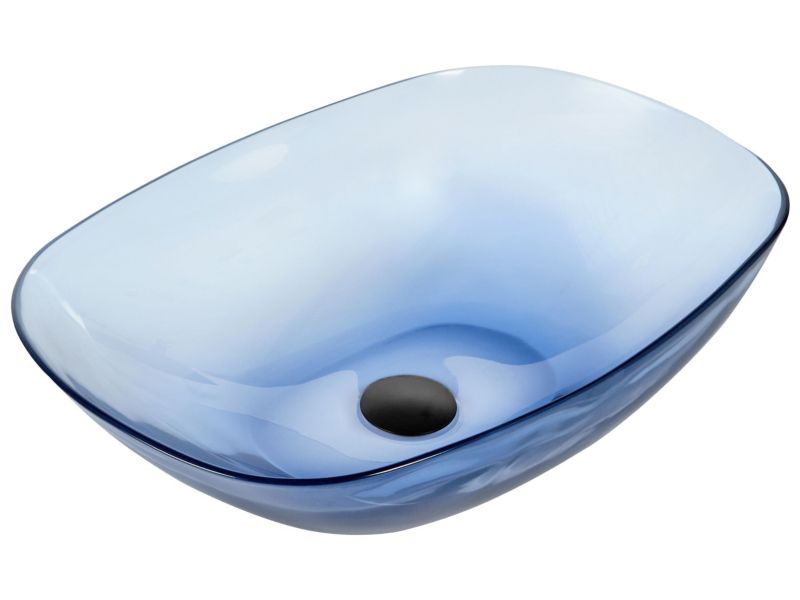 Umywalka nablatowa 54 x 36 cm niebieska Moengo 1 szt.