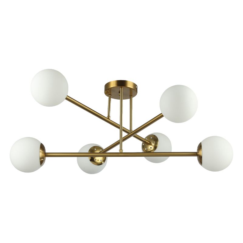 Lampa sufitowa żyrandol, DPM, 6 x E27, złoty, 1szt