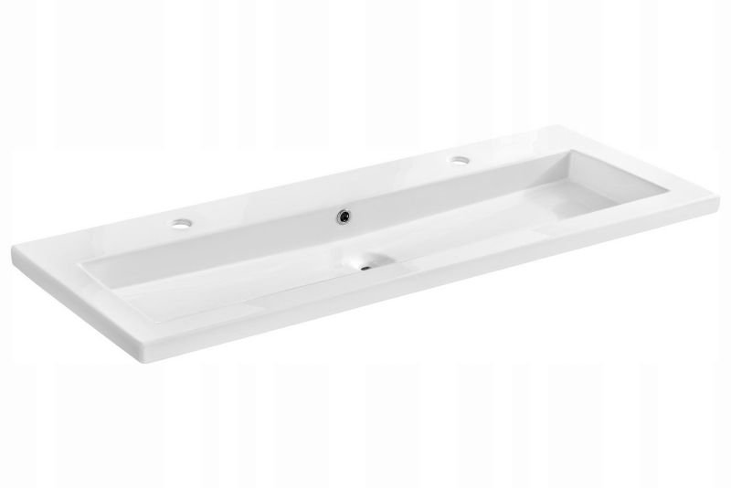 Umywalka meblowa Furnidea 120 cm wpuszczana biały połysk prostokątna SPIRIT 1 szt.