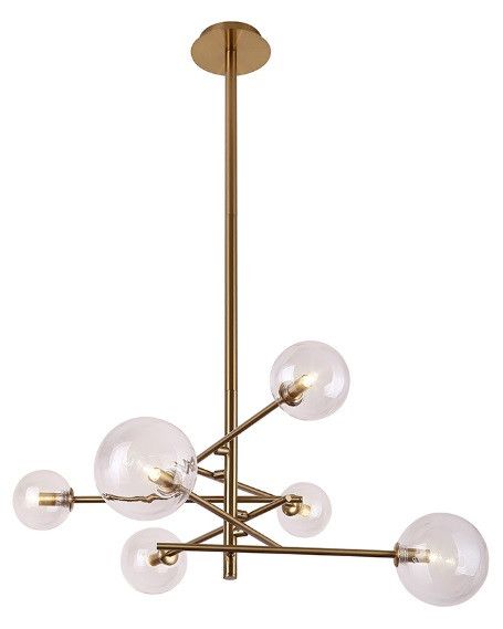 Lampa wisząca Maxlight Lollipop mosiądz wym: 115 x 70 x 60 cm 6xG9 x 1 szt.