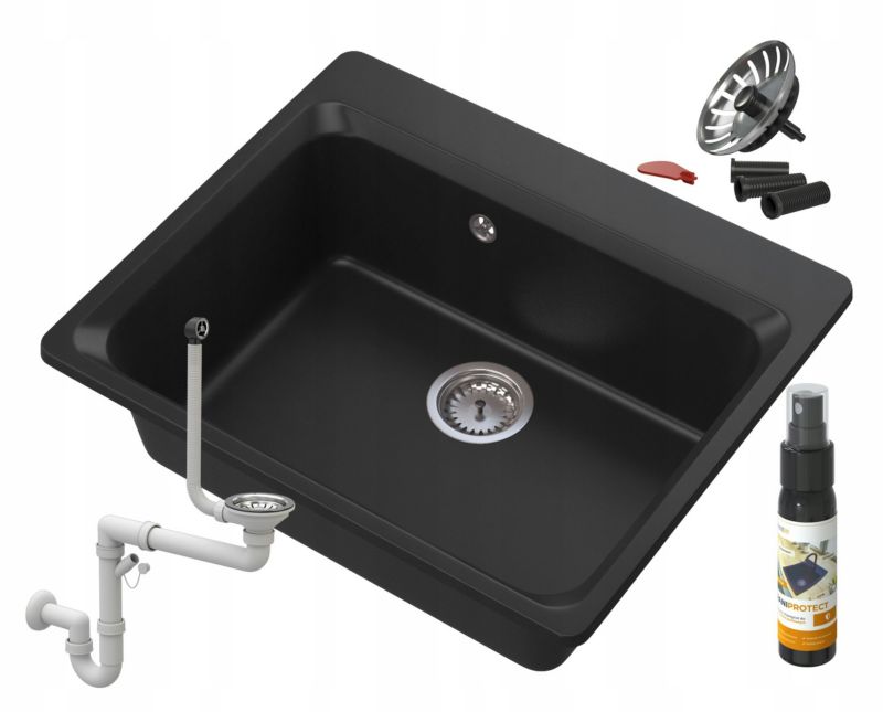 Zlewozmywak Granitowy Kuchenny Granitan Zante z Syfonem 1kpl.