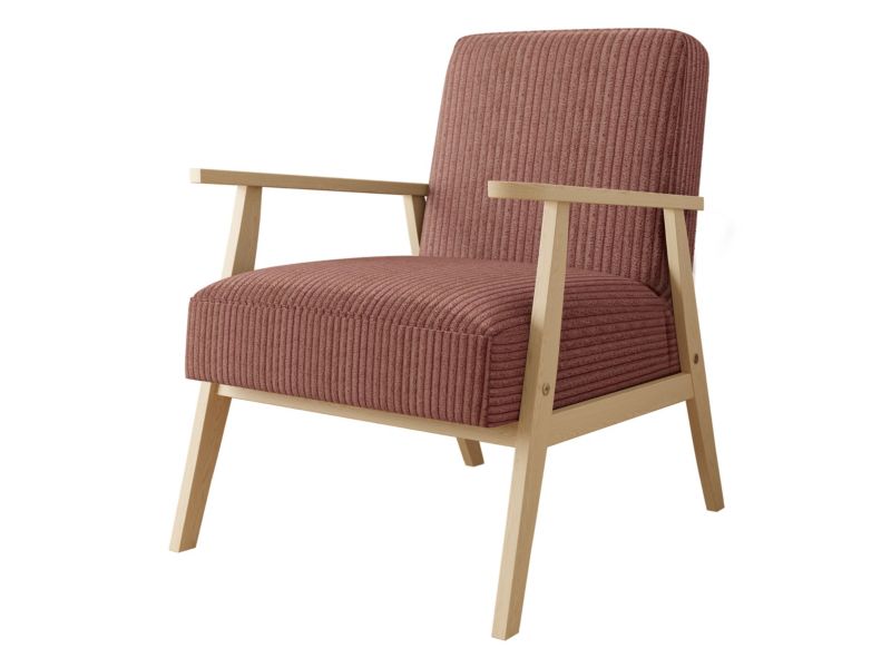 Fotel MIRJAN 24 Retro Sztruks łososiowy 1 szt.