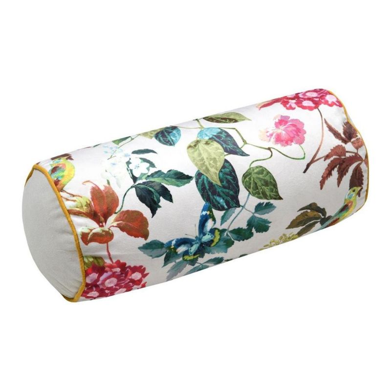 Poduszka Emmy STOF dekoracyjna 20x45 cm Biała Rośliny 1 szt.