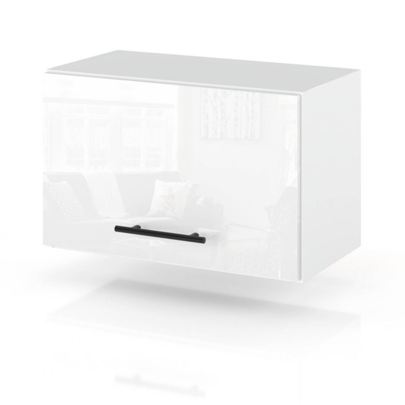 Szafka Kuchenna Hurtownia-Mebli Wisząca Okapowa OKAP60 sPremium 60cm Biały Mat Biały Połysk 60x32x36 cm 1szt.