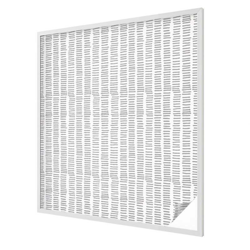 Witraż na Folii Samoprzylepnej Wallfluent 100x116 cm Folia Mrożona Dekoracyjna Szare linie wzór minimalistyczny 1 rol.