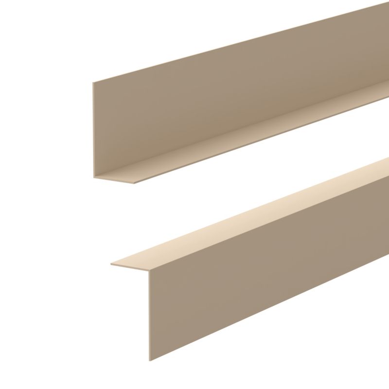 Minimalistyczna listwa przypodłogowa PVC 50x20 mm twarda, Loft, Modern, beż, 200 cm