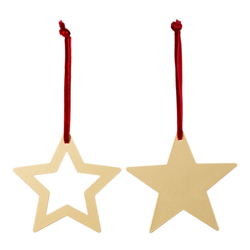 Gwiazdki metalowe 2 sztuki złote