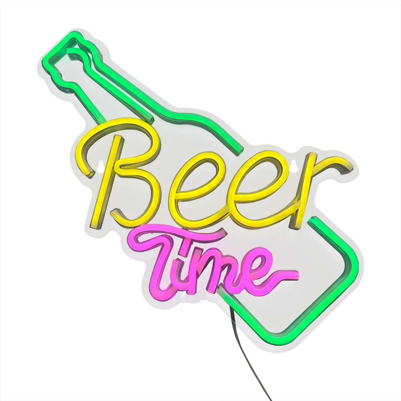 Lampka dekoracyjna LED NEON BEER TIME Sanico Electronics USB A zasilanie bateryjne IP20 - 1 szt.