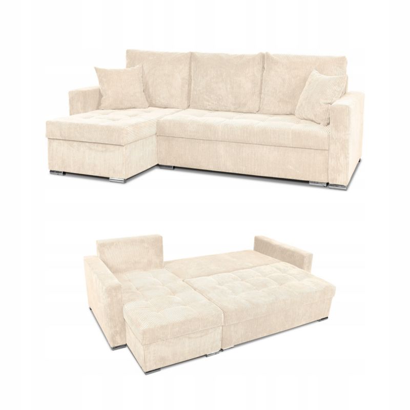 Narożnik do salonu rozkładany Family Meble Bonito beżowy 1szt