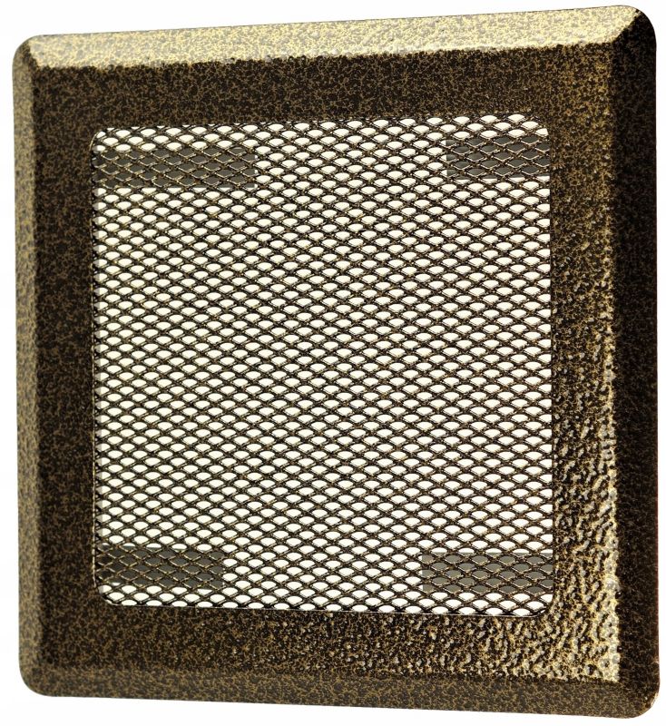 Kratka FEINZ Wentylacyjna Kominkowa Metal 16X16Cm Złoto 1 szt.
