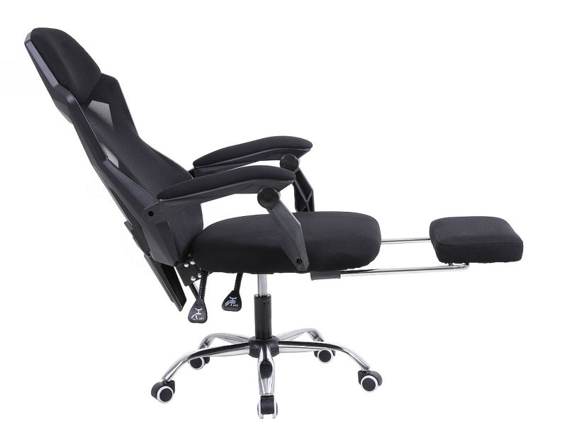 Fotel gamingowy YODA BLACK z podnóżkiem 1szt