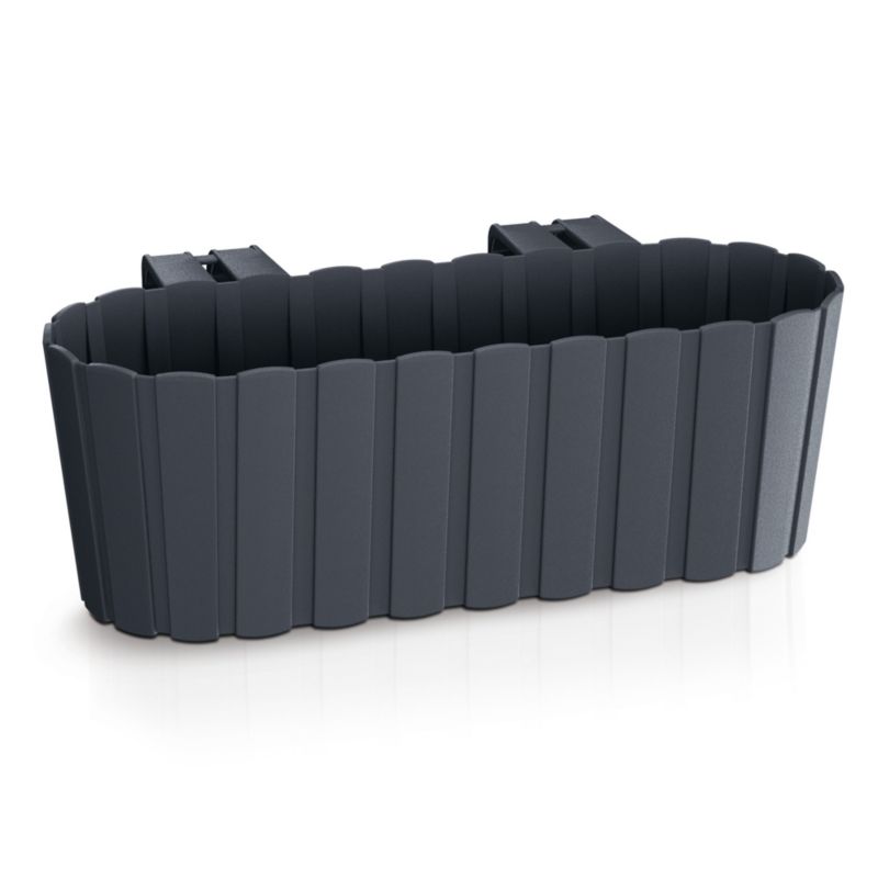 Skrzynka Balkonowa EDANTI Donica Ogrodowa 38,3 cm Do Powieszenia Antracytowa 1 szt.