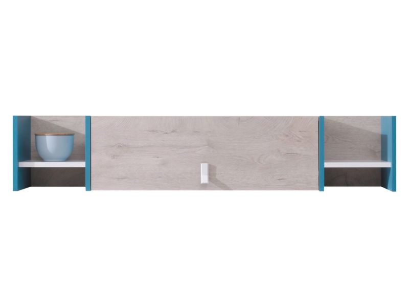 Półka wisząca MIRJAN 24 Planet System 12 biały lux/dąb/morski 1 szt.