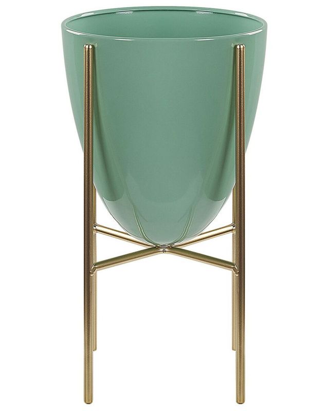 Doniczka na nóżkach Lefki Metal Miętowy 1 szt.