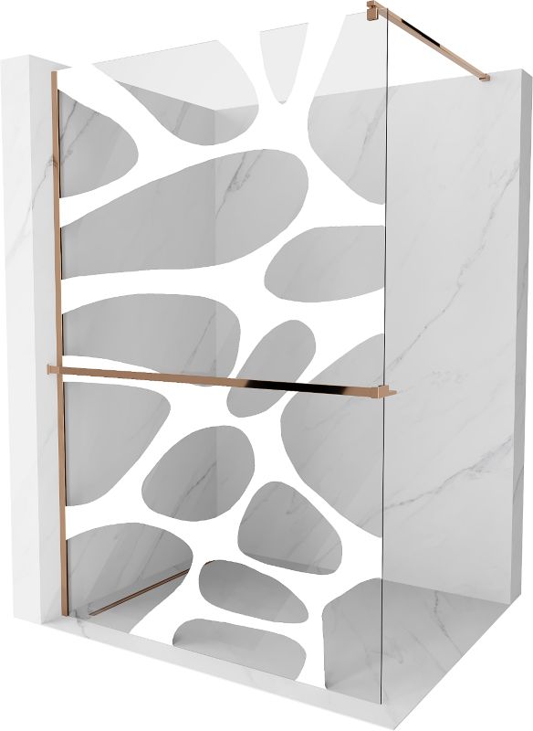 Ścianka prysznicowa Mexen Kioto+ biały wzór 80x200 cm 800-080-121-60-97 1 szt.