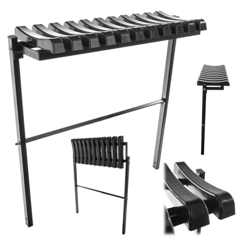 Ławka KADAX Składana Ogrodowa Parkowa 77x72,5cm Czarna 1 szt.