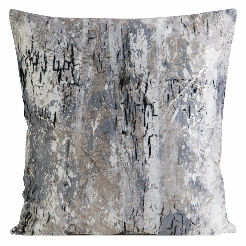 Poszewka Malia Eurofirany Dekoracyjna na poduszkę 45x45 cm Szara 1 szt.