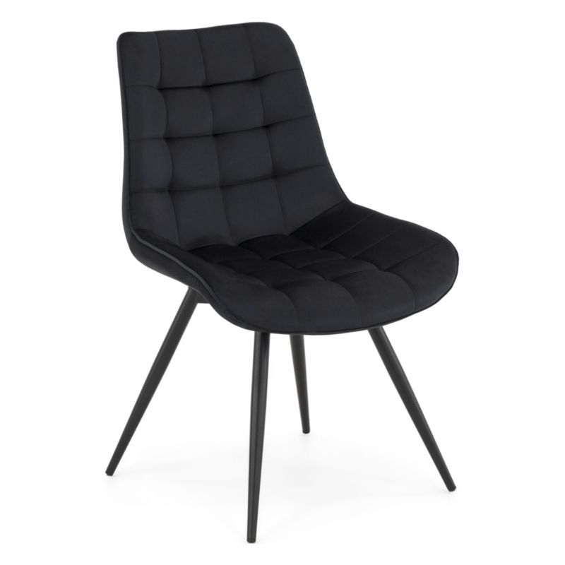 Krzesło obrotowe MebleMWM ART838 welur czarny 1 szt.