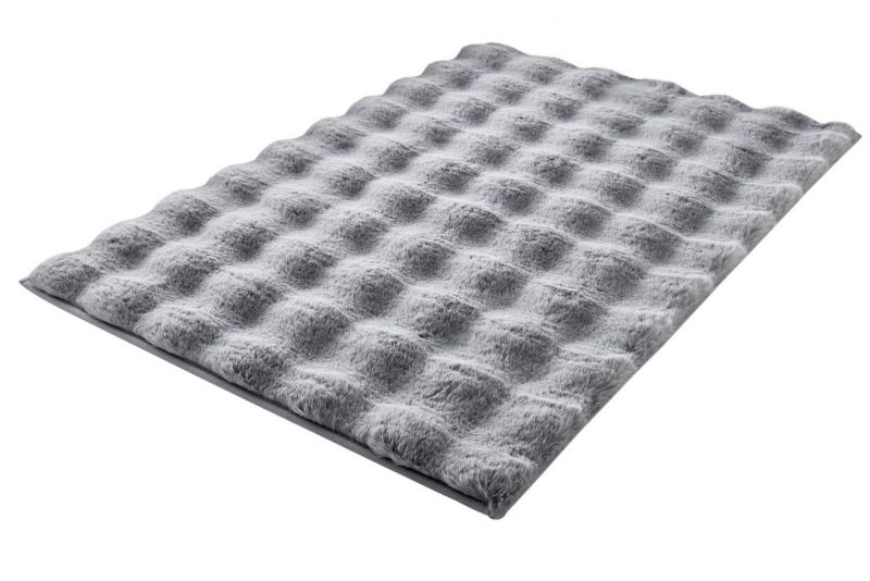 Dywanik łazienkowy Kleine Wolke Cloud jasny szary, 60x90 cm, antypoślizgowy, 1 szt.