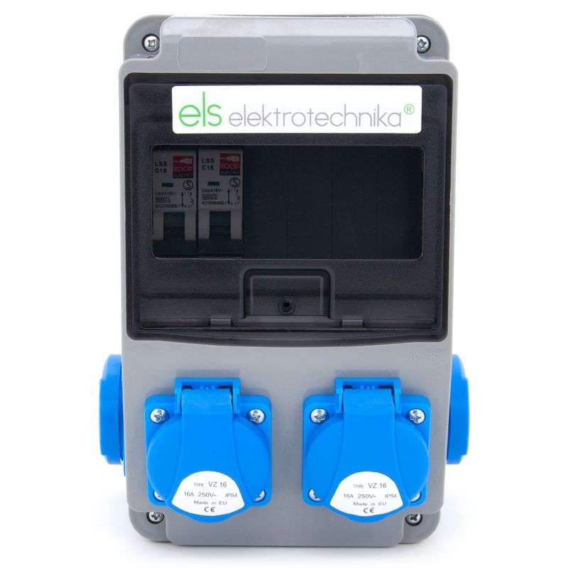 Rozdzielnica elektryczna, skrzynka ogrodowa ELS Elektrotechnika 6NO42C00 4x230V IP54 zabezpieczona 2xC16, okablowana, 1 szt.