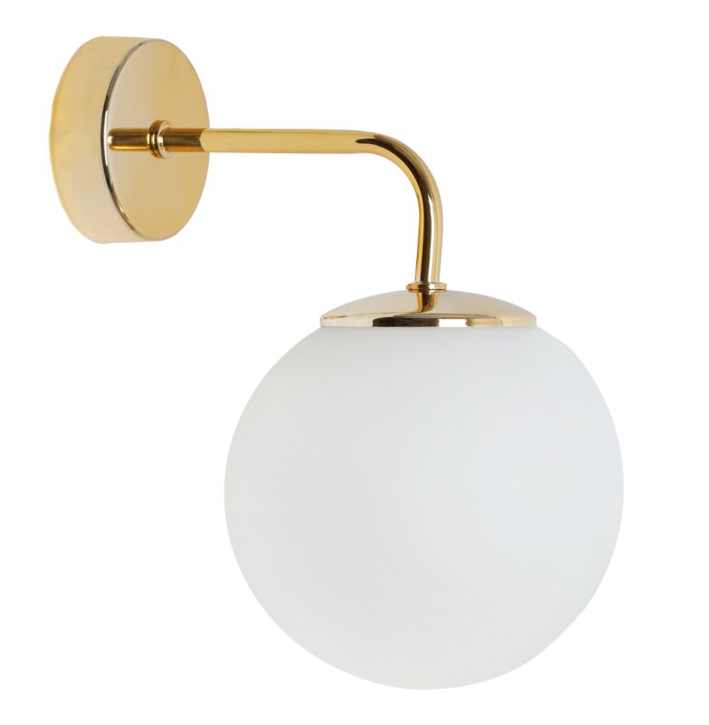 Lampa ścienna kinkiet Light Home LH Siena 1x E14 40W wiszący złoty klosz biały 1szt.