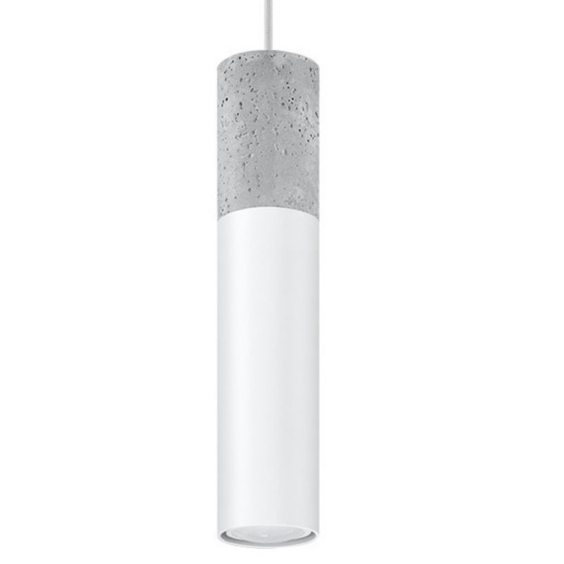 Lampa sufitowa wisząca Sollux Lighting Borgio 6460 biało-szara szerokość 8 cm 1xGU10 x 40W 1 szt.