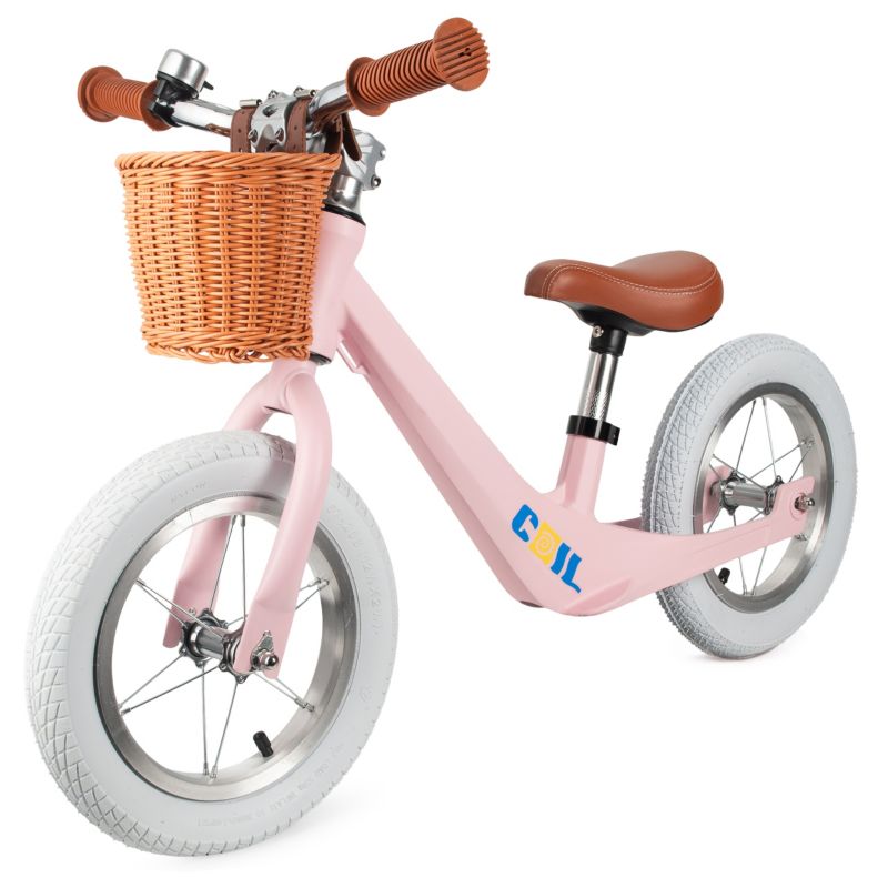 Rowerek biegowy COIL magnezowy z koszyczkiem lekki różowy 1 szt.