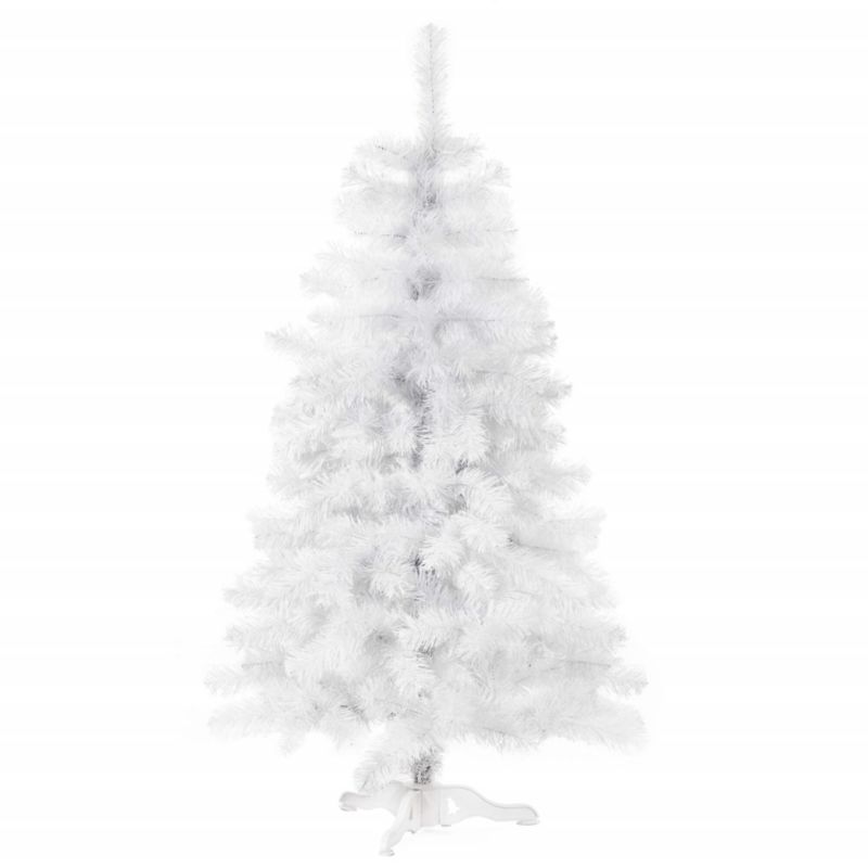 Choinka sztuczna Springos 150 cm biała jodła jak żywa, nowoczesna, ze stojakiem 1 szt.