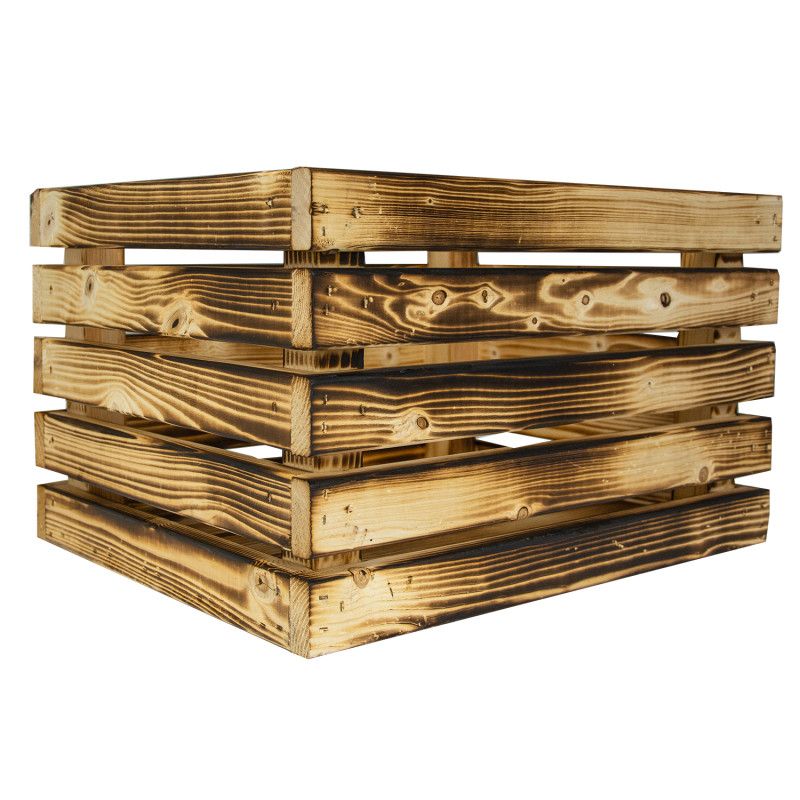 Drewniana skrzynka 4iQ Group 50x40x30cm opalana PREMIUM 1szt.