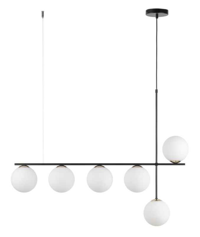 Lampa wisząca Sigma Lighting Silia 5350 czarno-biała dekoracyjna 6xG9 x 1 szt.