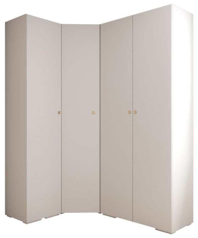 Garderoba wysoka do przedpokoju Abiks INOVA 2 Z3 biały+złoty 1 szt.