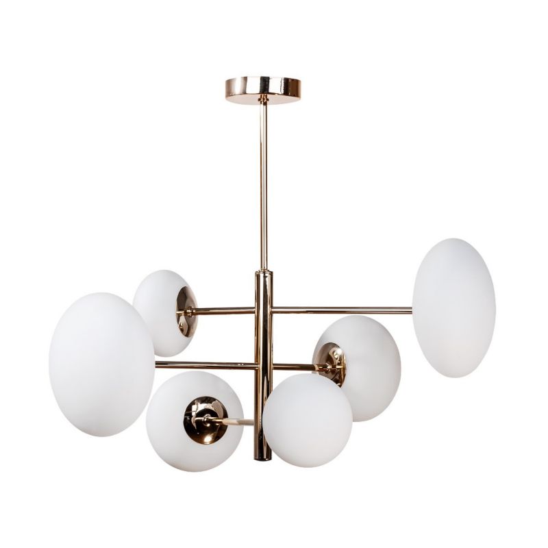 Lampa wisząca Zuma Line Omi złoto-biała wym: 55 x 50 x 55 cm 6xG9 x 5W 1 szt.