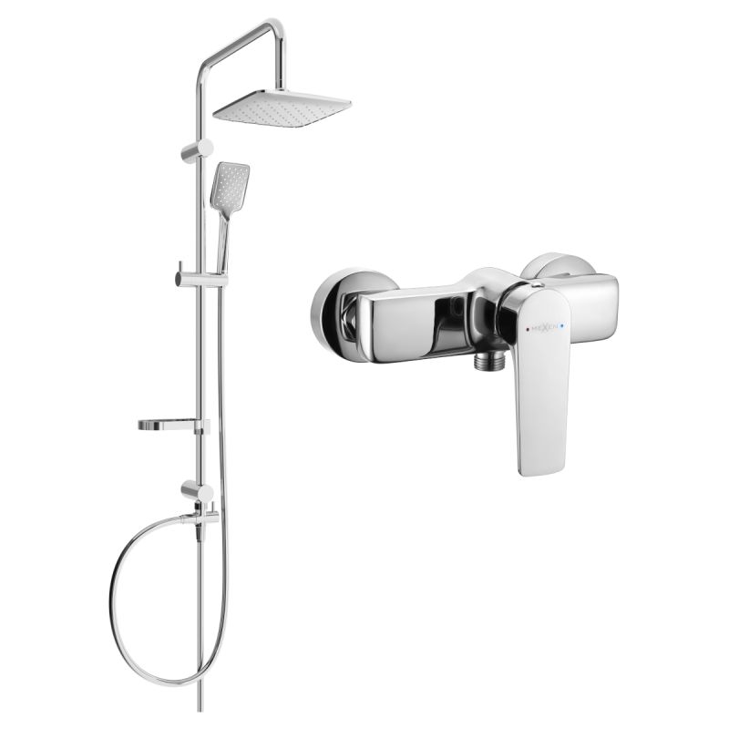 Zestaw prysznicowy natynkowy Mexen Lynx chrom 1 szt.