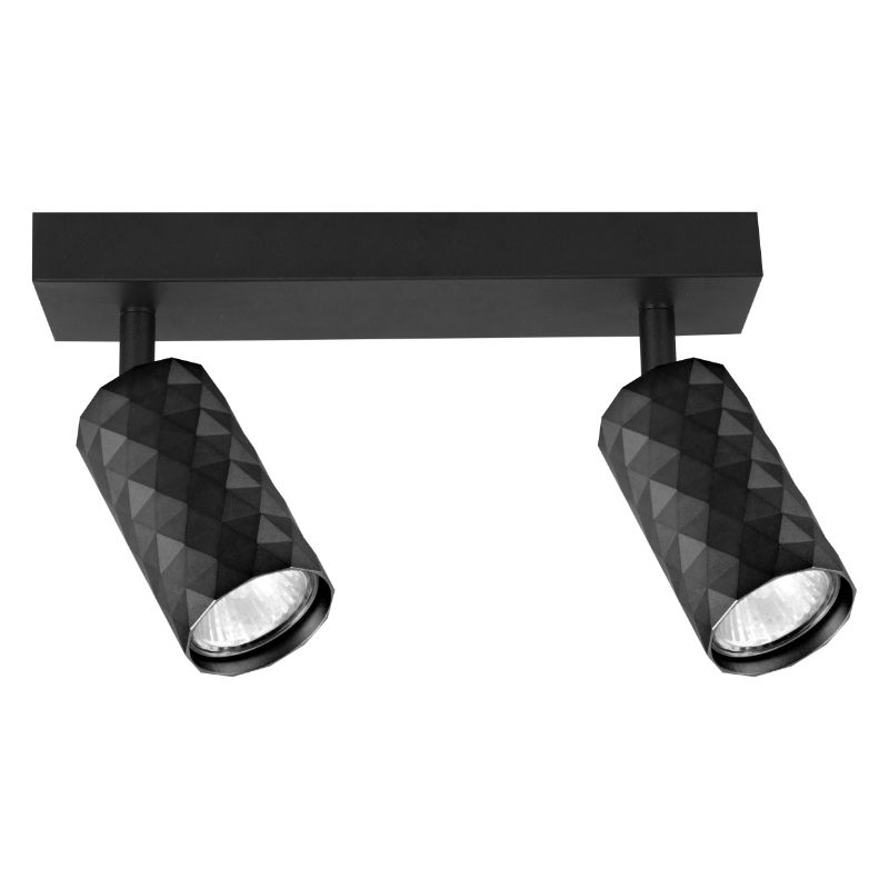 Lampa punktowa, DPM, 2 x GU10, czarna, 1szt