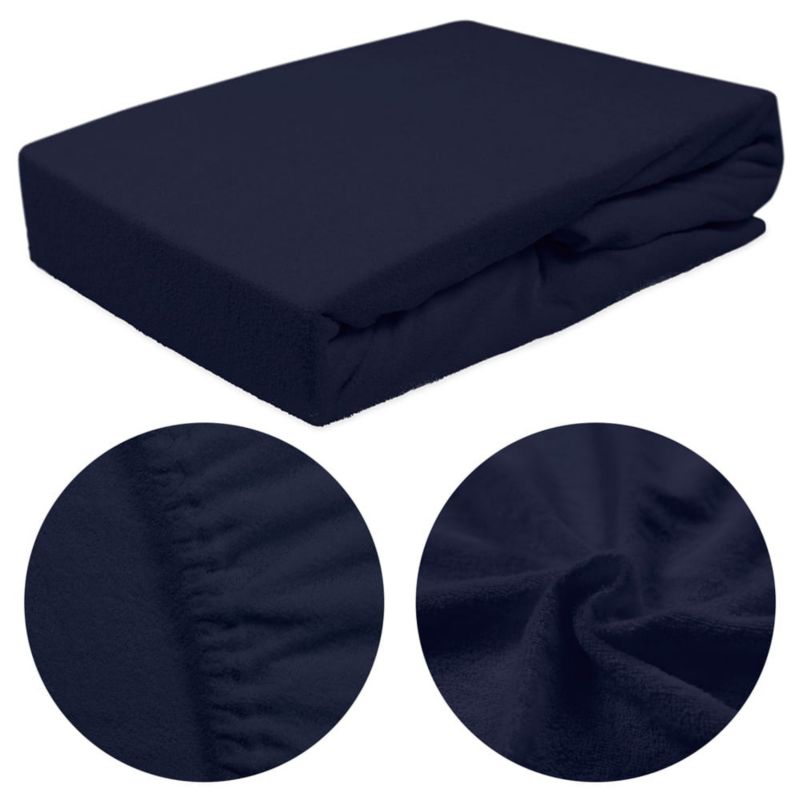 Prześcieradło frotte z gumką Darymex 200x220 kolor ciemny granat 1 szt.