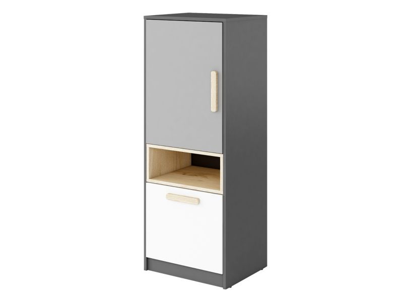 Komoda MIRJAN 24 Pok PO-07 grafit / buk ibsen / szary jasny / biały 1 szt.