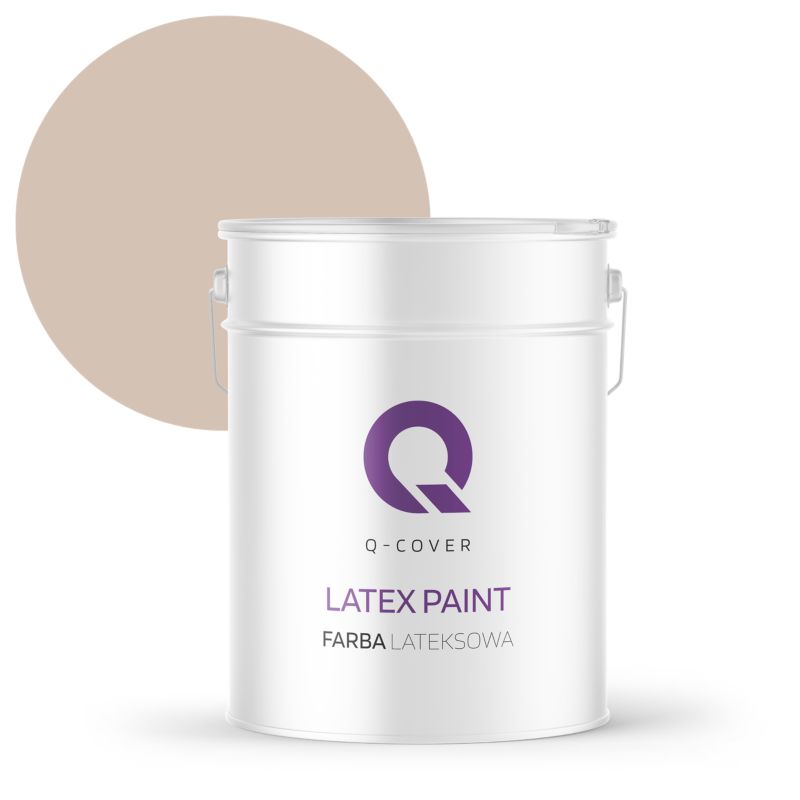 Farba Lateksowa Do Ścian i Sufitów Q-Cover Jasny orzechowy H4952 Głęboki Mat 10L