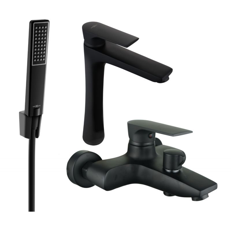 Zestaw wannowy Mexen Axel czarny 73813R72-70 1 szt.