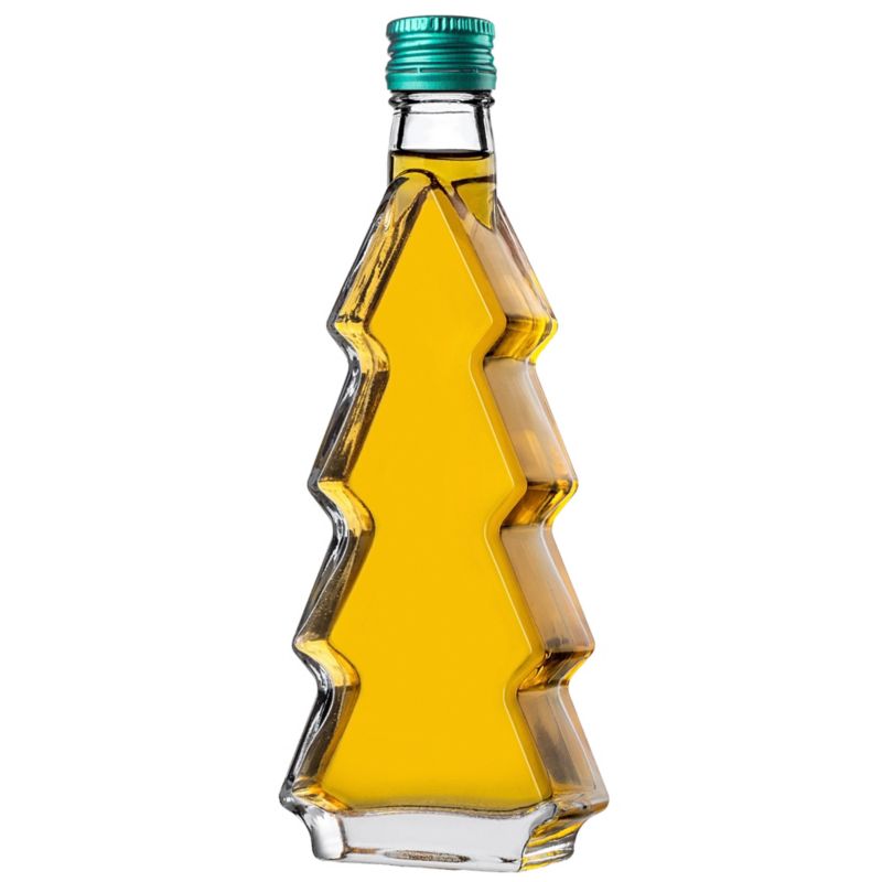 Butelka KADAX szklana choinka 200ml z zieloną zakrętką 1 szt.