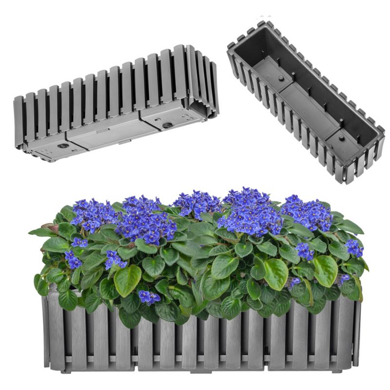 Donica KADAX Skrzynka Balkonowa 58cm szara Kwiaty 1szt.