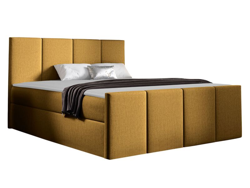 Łóżko kontynentalne MIRJAN 24 Lars 120x200 musztardowy 1 szt.