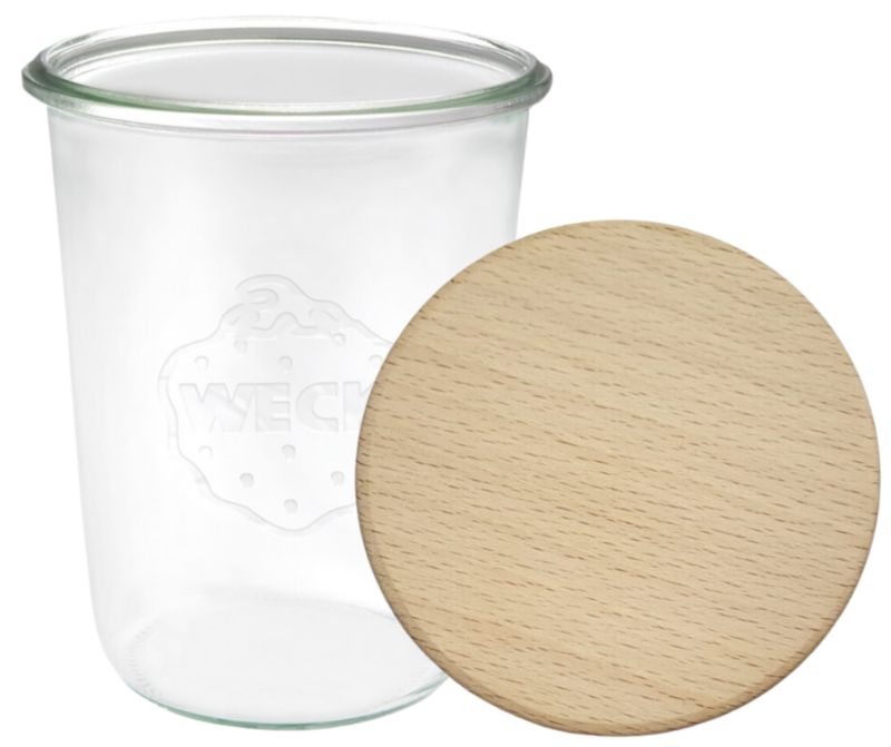 Słoik MODO24 Weck 850 ml fi 100 mold drewniane wieko 1 kpl.