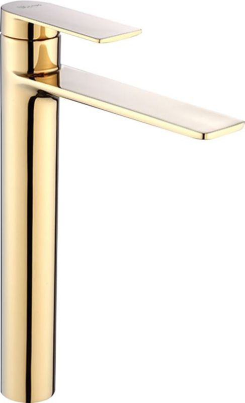 Bateria umywalkowa wysoka Rea Storm złota 29,5 cm stała wylewka 1 szt.