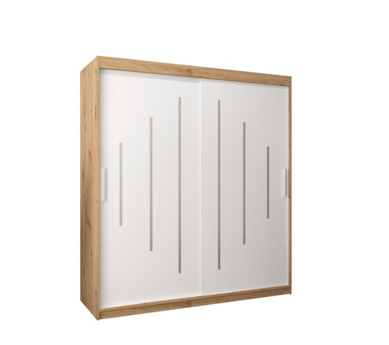 Szafa przesuwna Garderoba Abiks YORK 180 artisan/biały 1 szt.